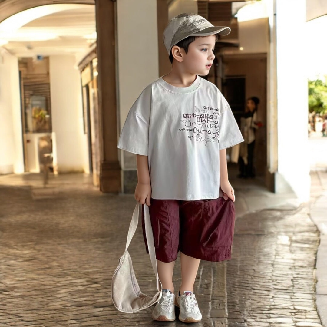 تيشيرت واسع مع شورت