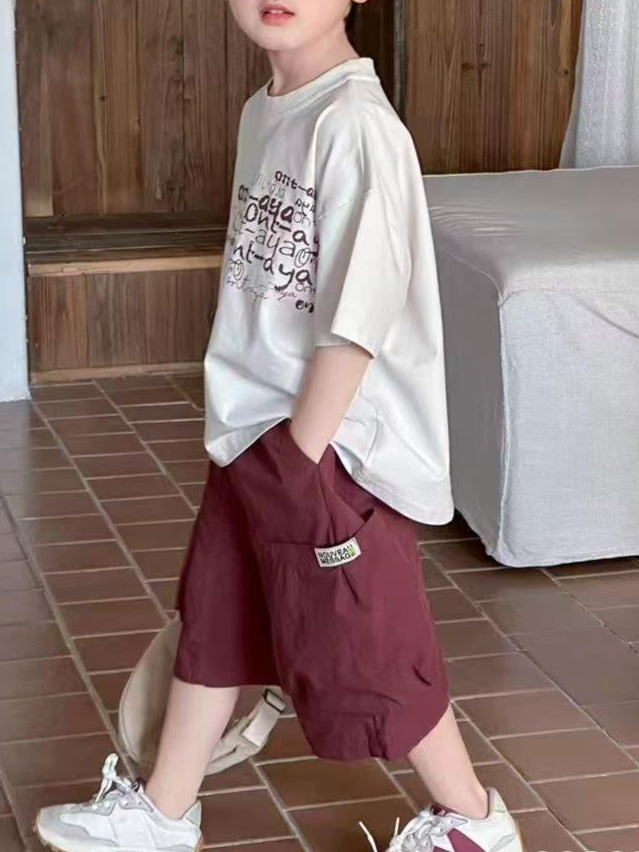 تيشيرت واسع مع شورت